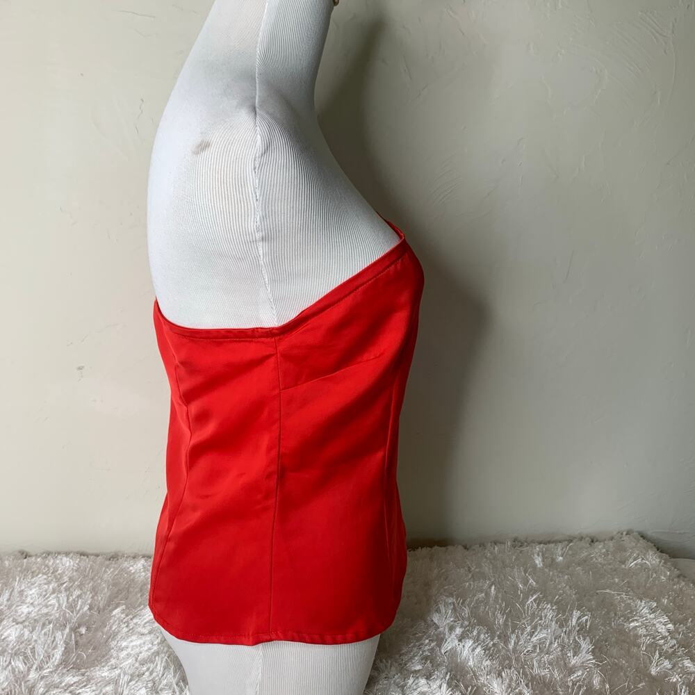 Superdown Revolve Red One Shoulder Rhinestone Str… - image 8